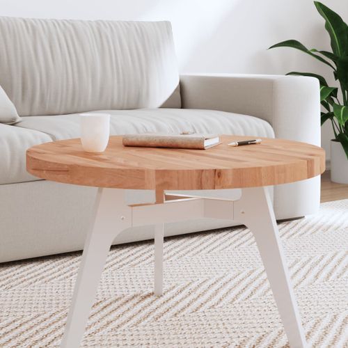 Dessus de table Ø70x4 cm rond bois massif de hêtre - Photo n°2; ?>