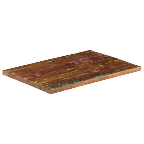 Dessus de table 70x50x3,8 cm rectangulaire bois massif récupéré - Photo n°2; ?>