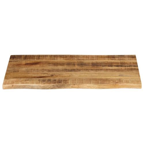 Dessus de table 70x60x2,5 cm bord vif bois massif manguier brut - Photo n°3; ?>