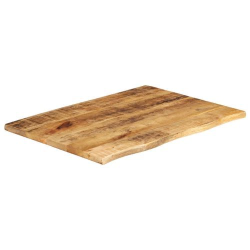 Dessus de table 70x60x3,8 cm bord vivant bois massif manguier - Photo n°2; ?>