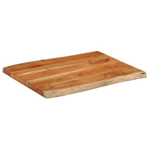 Dessus de table 70x60x3,8 cm rectangulaire bois massif d'acacia - Photo n°2; ?>