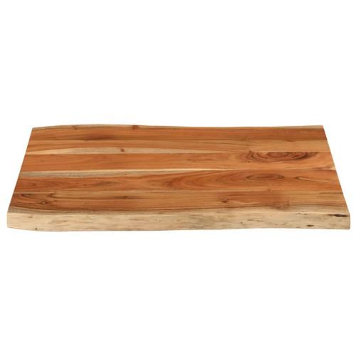 Dessus de table 70x60x3,8 cm rectangulaire bois massif d'acacia - Photo n°3; ?>