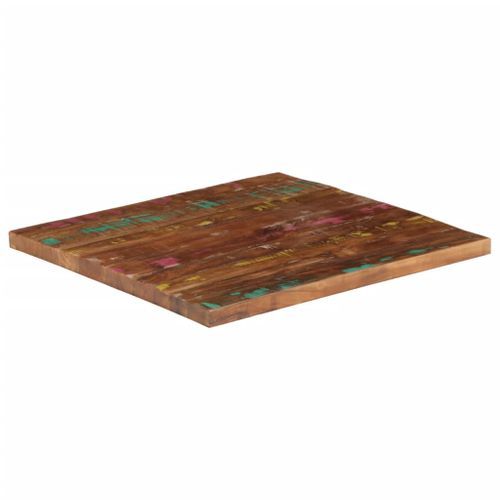 Dessus de table 70x70x1,5 cm carré bois massif de récupération - Photo n°2; ?>