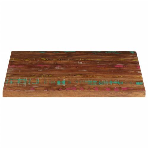 Dessus de table 70x70x1,5 cm carré bois massif de récupération - Photo n°3; ?>