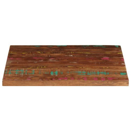 Dessus de table 70x70x2,5 cm carré bois massif de récupération - Photo n°3; ?>