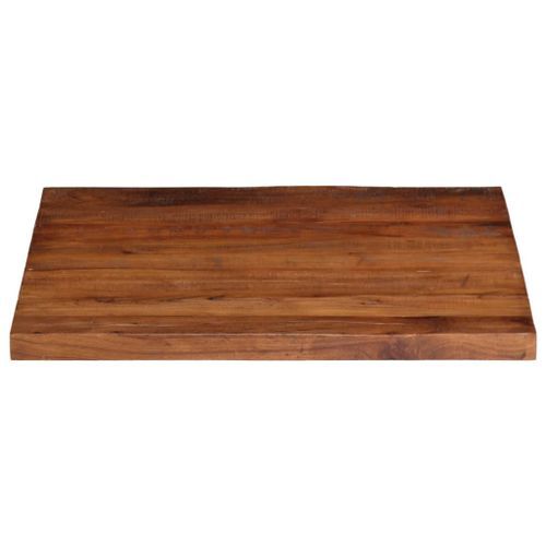 Dessus de table 70x70x3,8 cm carré bois massif de récupération - Photo n°3; ?>