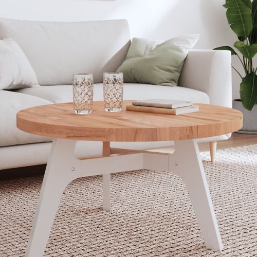 Dessus de table Ø80x4 cm rond bois massif de hêtre - Photo n°2; ?>