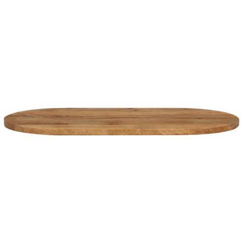 Dessus de table 80x40x2,5 cm ovale bois massif de manguier - Photo n°3; ?>