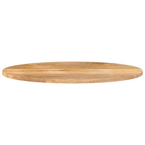 Dessus de table 80x40x2,5 cm ovale bois massif de manguier - Photo n°3; ?>