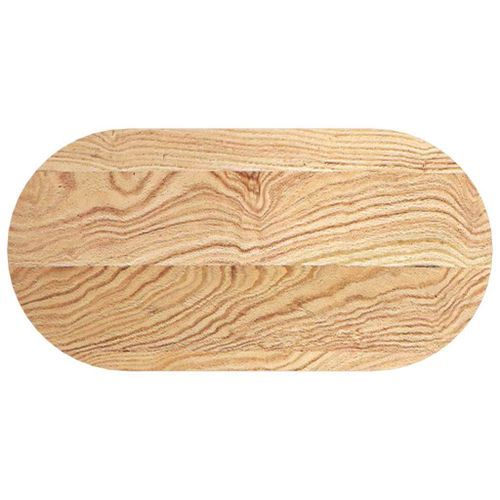 Dessus de table 80x40x2 cm bois de chêne massif ovale - Photo n°2; ?>