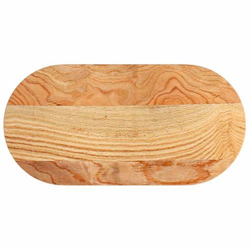 Dessus de table 80x40x2 cm bois de chêne massif ovale - Photo n°2; ?>