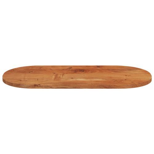 Dessus de table 80x40x3,8 cm ovale bois massif d'acacia - Photo n°3; ?>