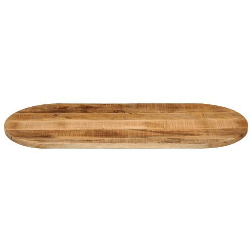 Dessus de table 80x40x3,8 cm ovale bois massif de manguier brut - Photo n°3; ?>