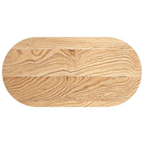 Dessus de table 80x40x4 cm bois de chêne massif ovale - Photo n°2; ?>