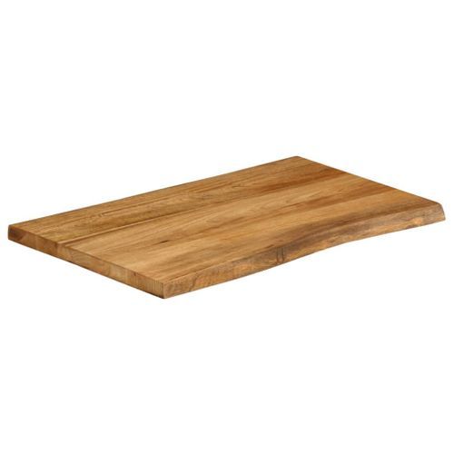 Dessus de table 80x60x2,5 cm bord vivant bois massif manguier - Photo n°2; ?>