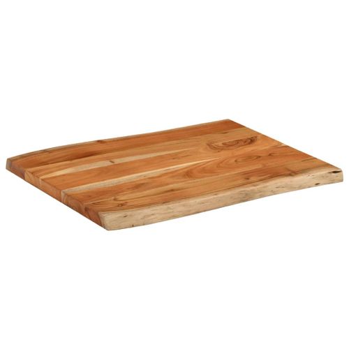 Dessus de table 80x60x3,8 cm rectangulaire bois massif d'acacia - Photo n°2; ?>