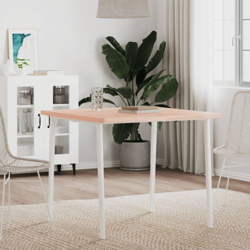 Dessus de table 80x80x2,5 cm carré bois massif de hêtre - Photo n°3; ?>