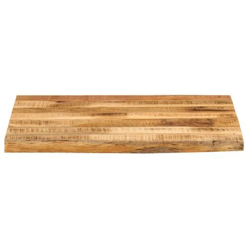 Dessus de table 80x80x3,8 cm bord vif bois massif manguier brut - Photo n°3; ?>