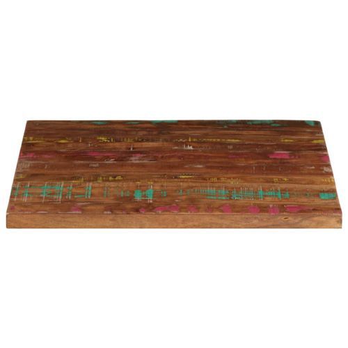 Dessus de table 80x80x3,8 cm carré bois massif de récupération - Photo n°3; ?>