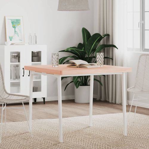 Dessus de table 80x80x4 cm carré bois massif de hêtre - Photo n°3; ?>