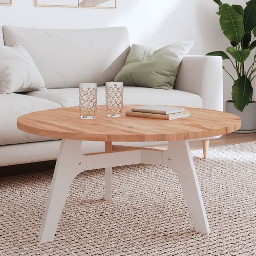 Dessus de table Ø90x2,5 cm rond bois massif de hêtre - Photo n°2; ?>