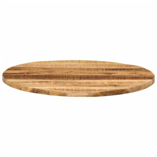 Dessus de table Ø 90x3,8 cm rond bois massif de manguier brut - Photo n°3; ?>