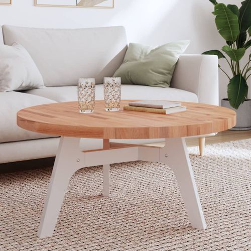 Dessus de table Ø90x4 cm rond bois massif de hêtre - Photo n°2; ?>