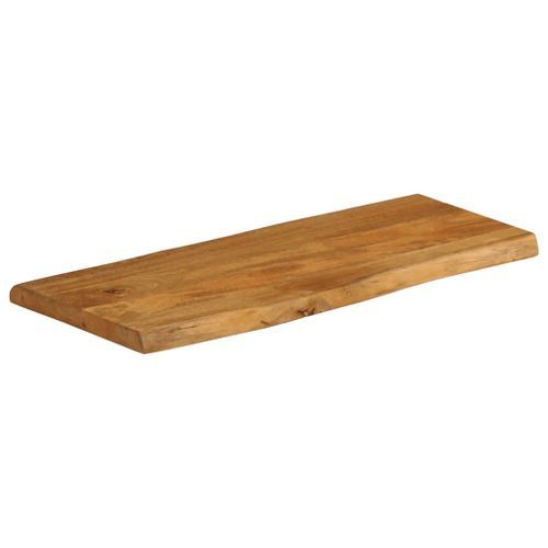 Dessus de table 90x40x2,5 cm bord vivant bois massif manguier - Photo n°2; ?>