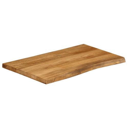 Dessus de table 90x60x2,5 cm bord vivant bois massif manguier - Photo n°2; ?>