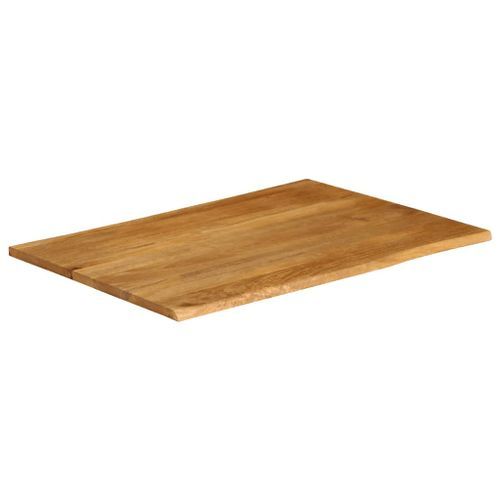 Dessus de table 90x80x2,5 cm bord vivant bois massif manguier - Photo n°2; ?>