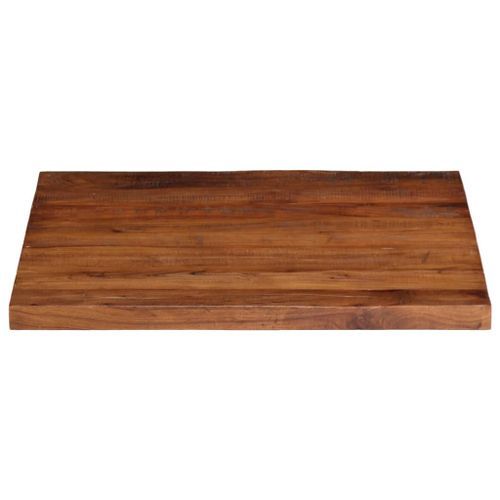 Dessus de table 90x90x3,8 cm carré bois massif de récupération - Photo n°3; ?>