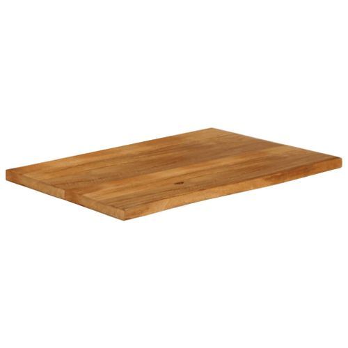 Dessus de table à bord vivant 100x60x2,5cm bois massif manguier - Photo n°2; ?>