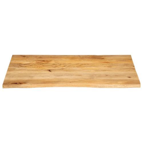 Dessus de table à bord vivant 100x80x2,5cm bois massif manguier - Photo n°3; ?>