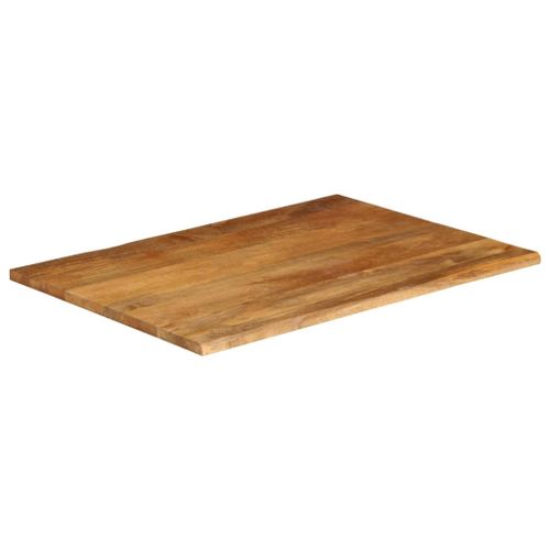 Dessus de table à bord vivant 100x80x2,5cm bois massif manguier - Photo n°2; ?>