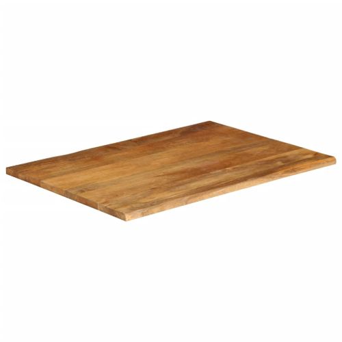 Dessus de table à bord vivant 100x80x3,8cm bois massif manguier - Photo n°2; ?>