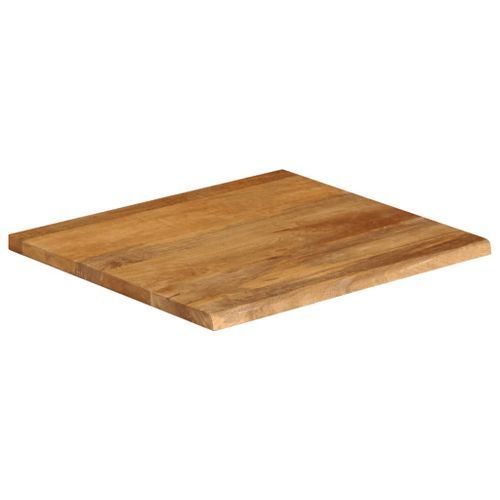 Dessus de table à bord vivant 40x40x2,5 cm bois massif manguier - Photo n°2; ?>