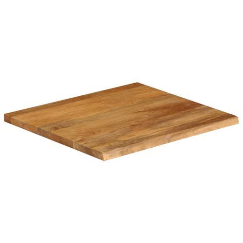 Dessus de table à bord vivant 60x60x3,8 cm bois massif manguier - Photo n°2; ?>