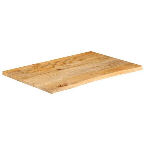 Dessus de table à bord vivant 70x60x3,8 cm bois massif manguier - Photo n°2; ?>