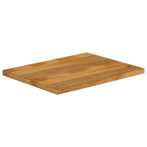 Dessus de table à bord vivant 70x60x3,8 cm bois massif manguier - Photo n°2; ?>