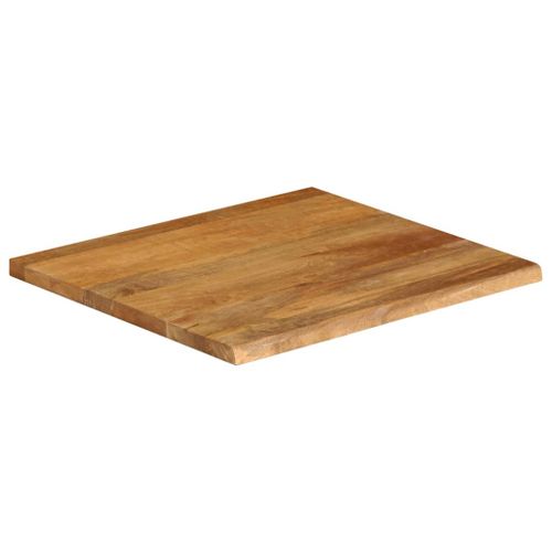 Dessus de table à bord vivant 80x80x2,5 cm bois massif manguier - Photo n°2; ?>