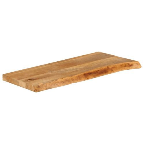 Dessus de table à bord vivant 90x20x2,5 cm bois massif manguier - Photo n°2; ?>