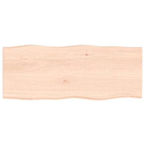 Dessus de table bois chêne massif non traité bordure assortie - Photo n°2; ?>