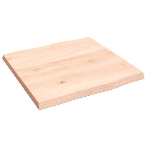 Dessus de table bois chêne massif non traité bordure assortie - Photo n°3; ?>