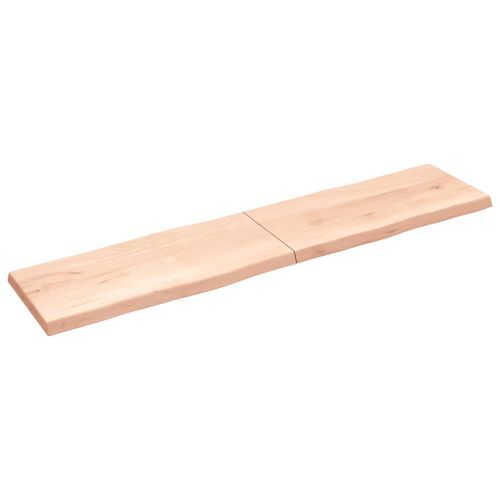 Dessus de table bois massif non traité bordure assortie - Photo n°3; ?>