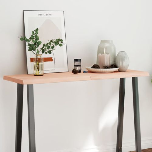 Dessus de table bois massif non traité bordure assortie - Photo n°2; ?>