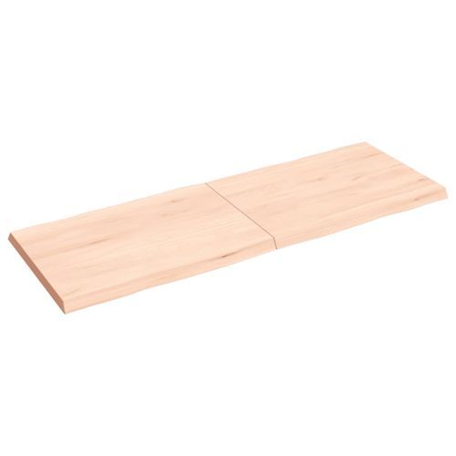 Dessus de table bois massif non traité bordure assortie - Photo n°3; ?>