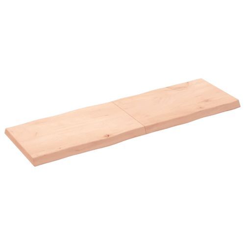 Dessus de table bois massif non traité bordure assortie - Photo n°3; ?>