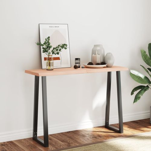 Dessus de table bois massif non traité bordure assortie - Photo n°3; ?>