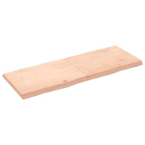 Dessus de table bois massif non traité bordure assortie - Photo n°3; ?>