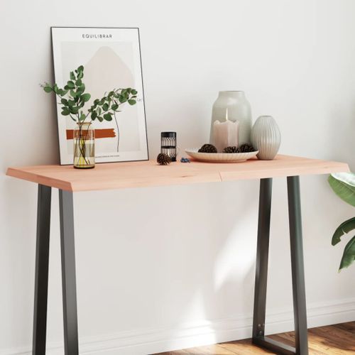 Dessus de table bois massif non traité bordure assortie - Photo n°2; ?>